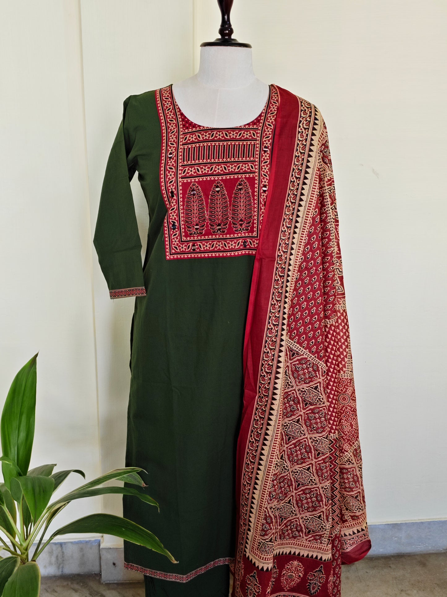 Ajrakh Cotton Salwar Set