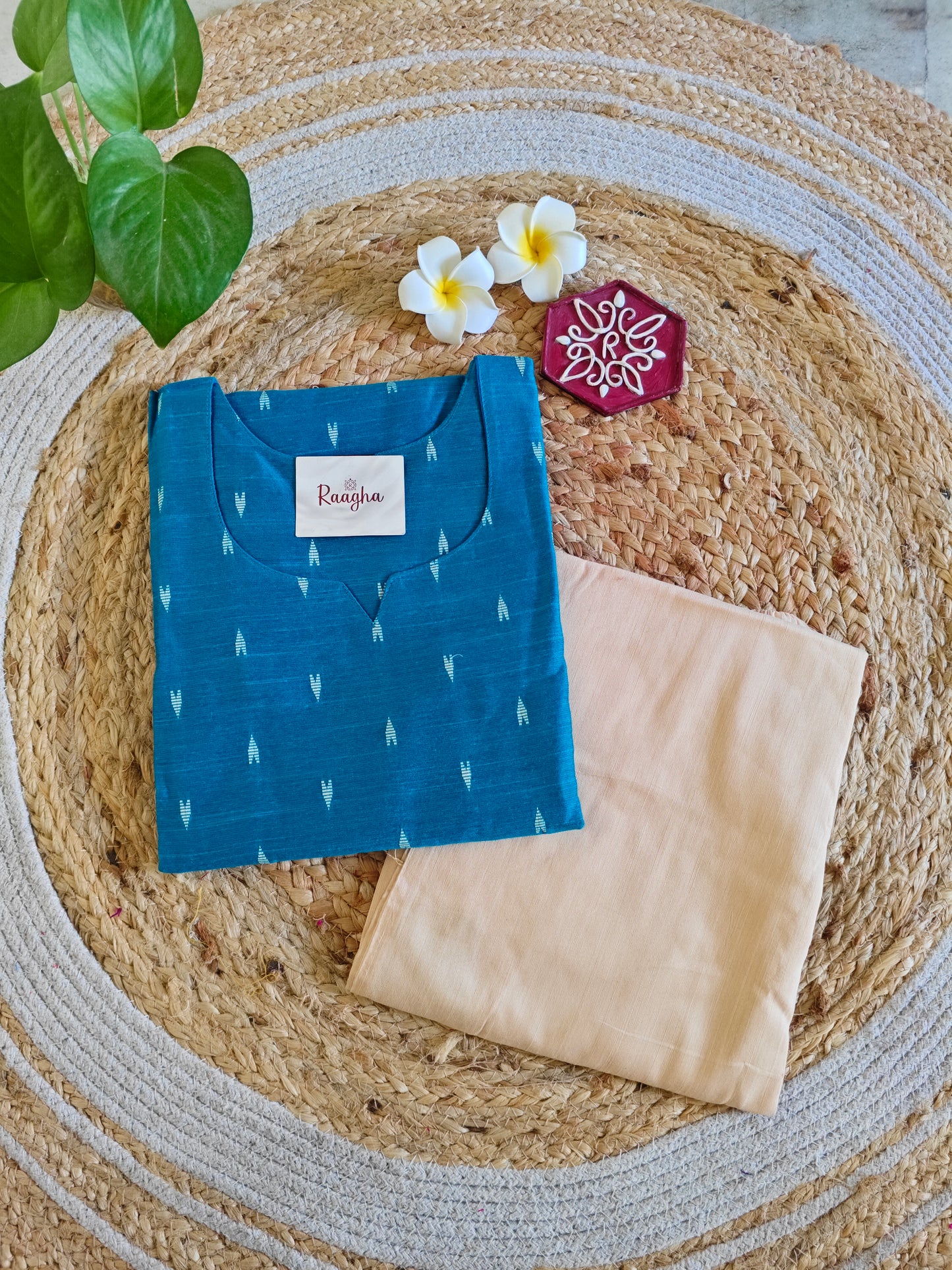 Rawsilk Kurti Pant Set