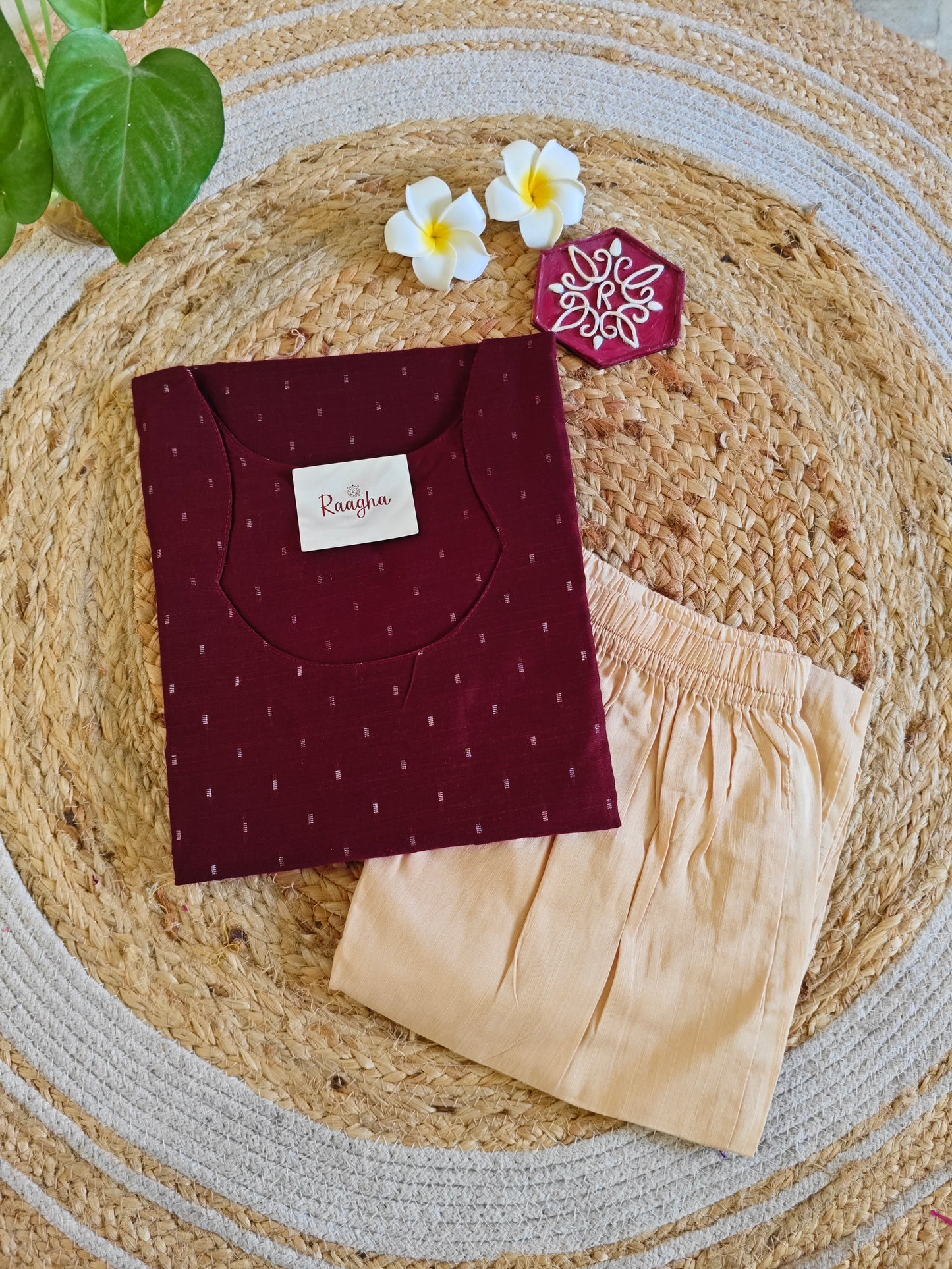 Rawsilk Kurti with Pant