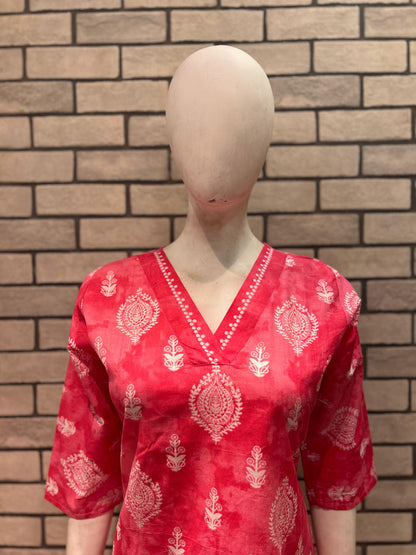 Cotton kurta pant set