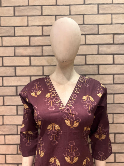 Cotton kurta pant set