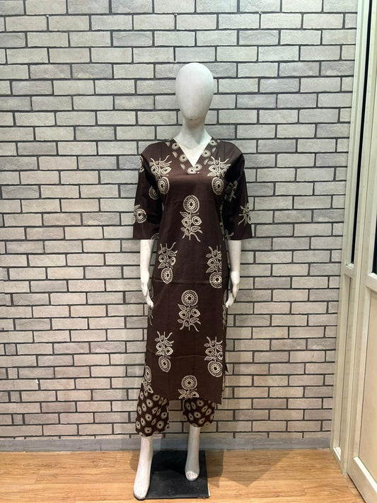 Cotton Kurta Pant Set