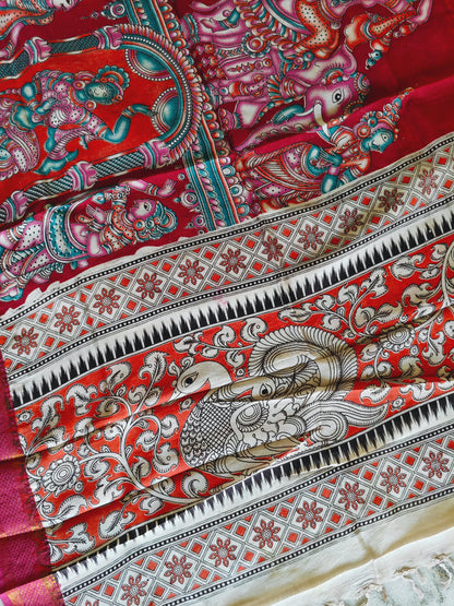 Kalamkari Silk Dupatta