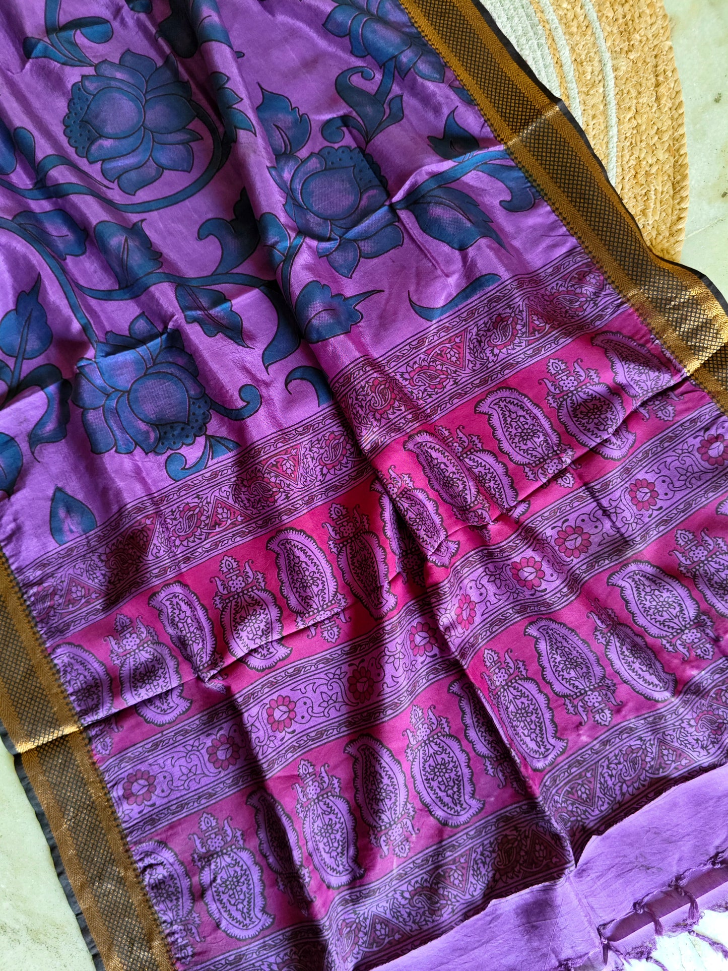 Kalamkari Silk Dupatta