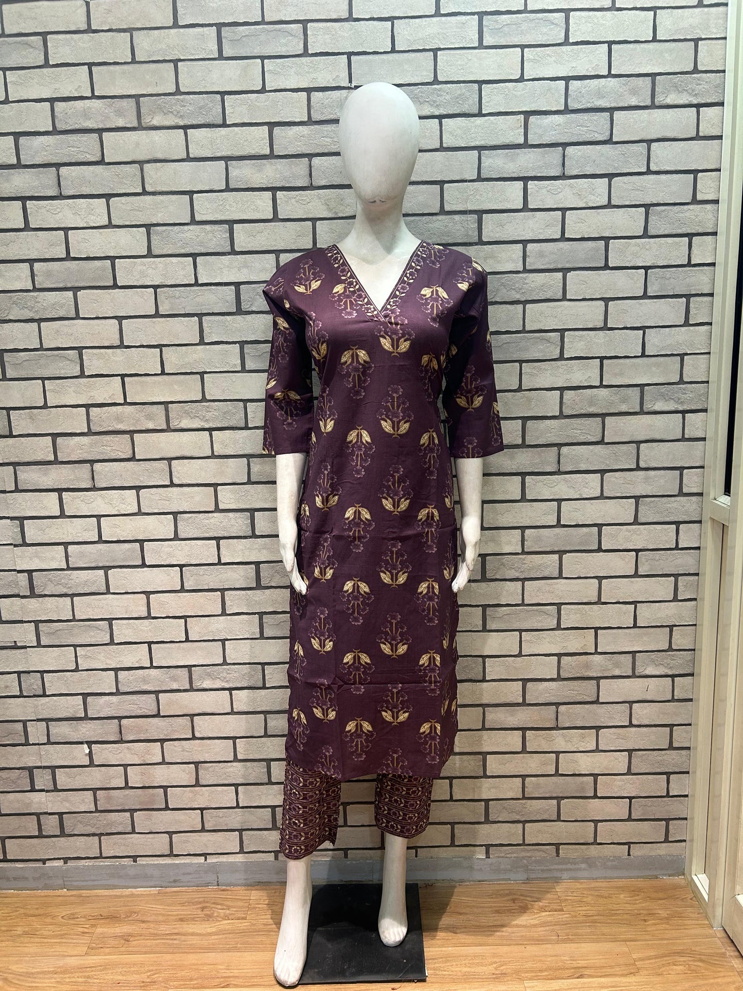 Cotton kurta pant set