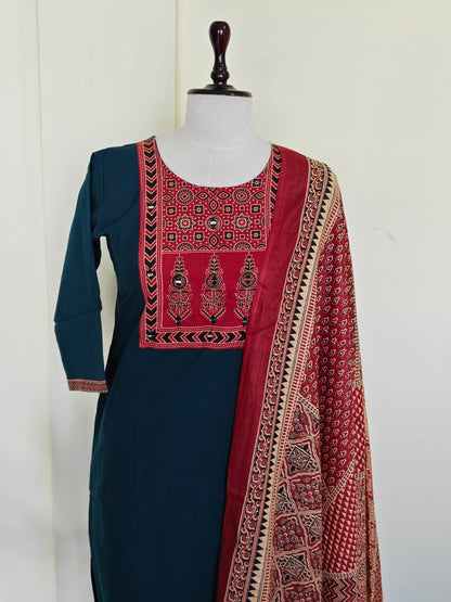 Ajrakh Cotton Salwar Set
