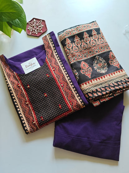 Ajrakh Cotton Salwar Set