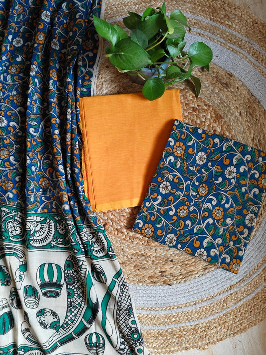Unstitched Kalamkari Cotton Material