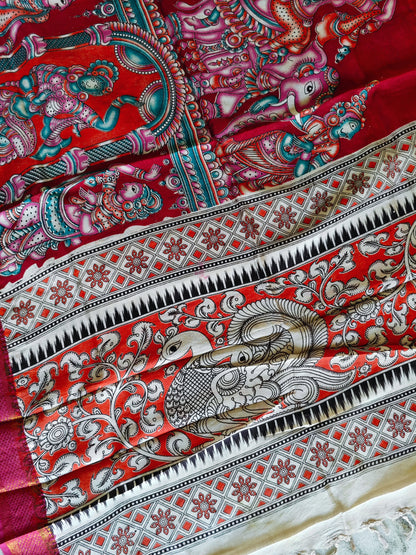 Kalamkari Silk Dupatta