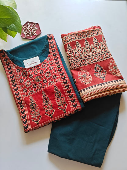 Ajrakh Cotton Salwar Set