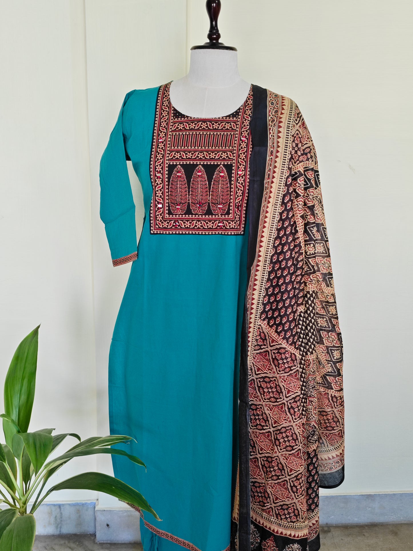 Ajrakh Cotton Salwar Set