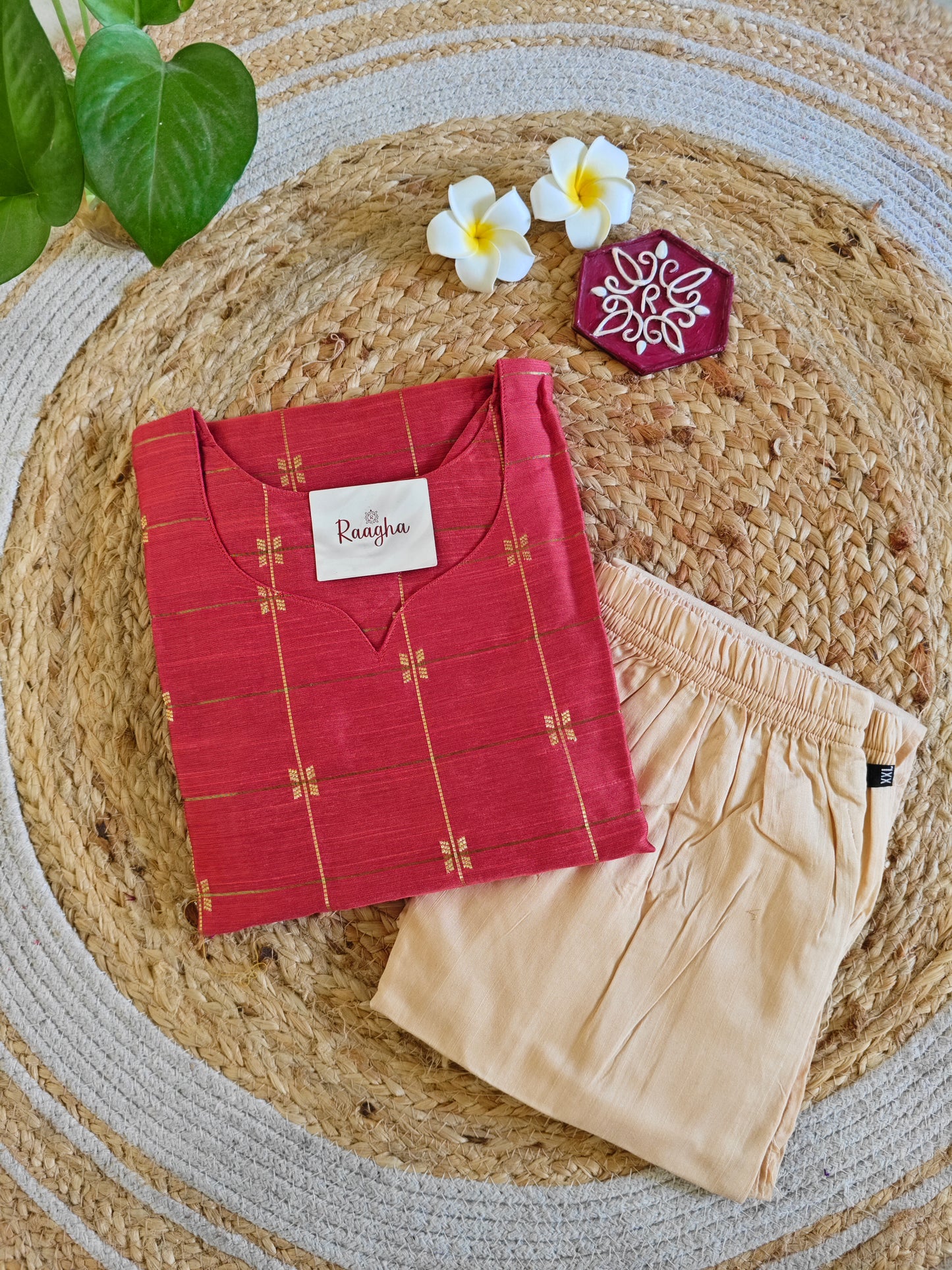 Rawsilk Kurti Pant set