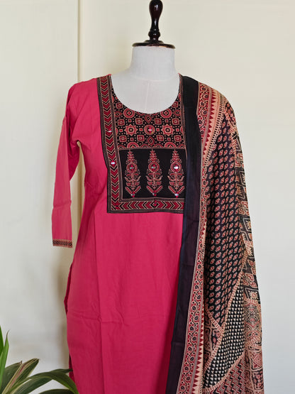 Ajrakh Cotton Salwar Set