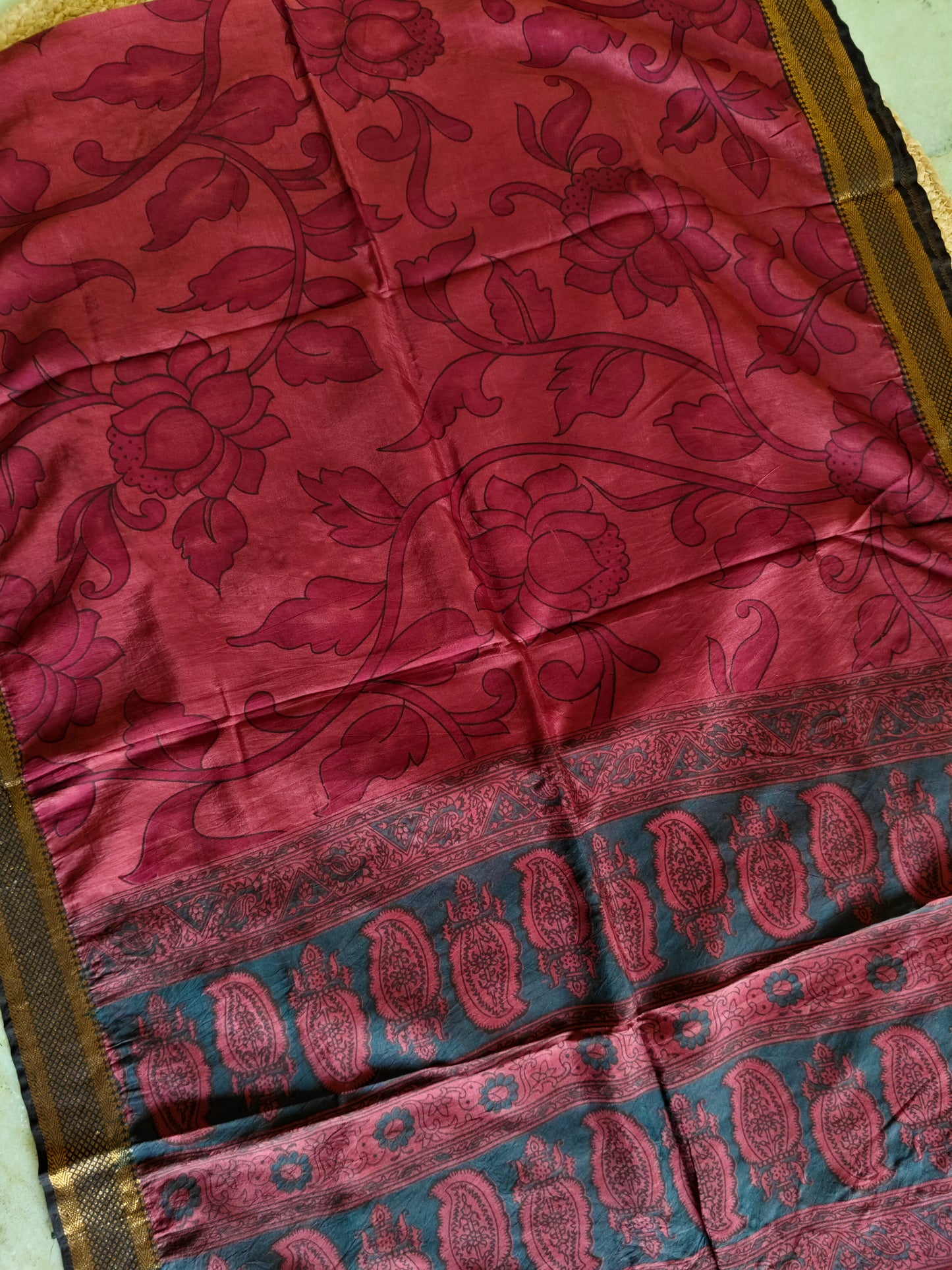 Kalamkari Silk Dupatta