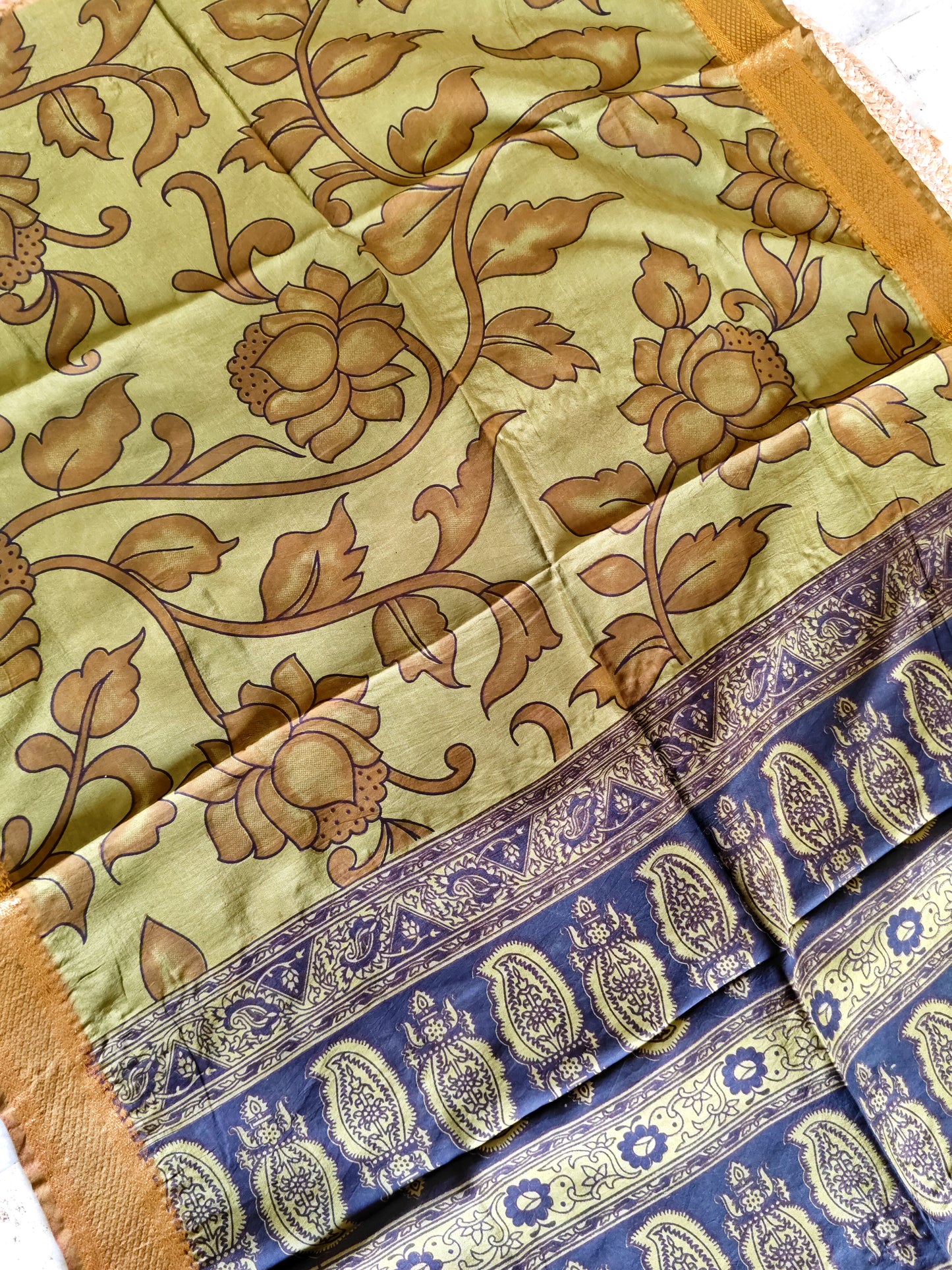 Kalamkari Silk Dupatta