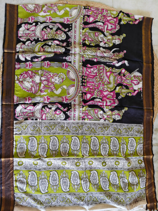 Kalamkari Silk Dupatta