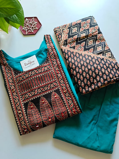 Ajrakh Cotton Salwar Set