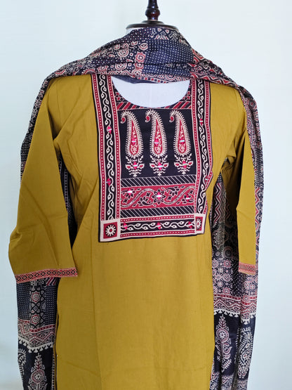Ajrakh Cotton Salwar Set