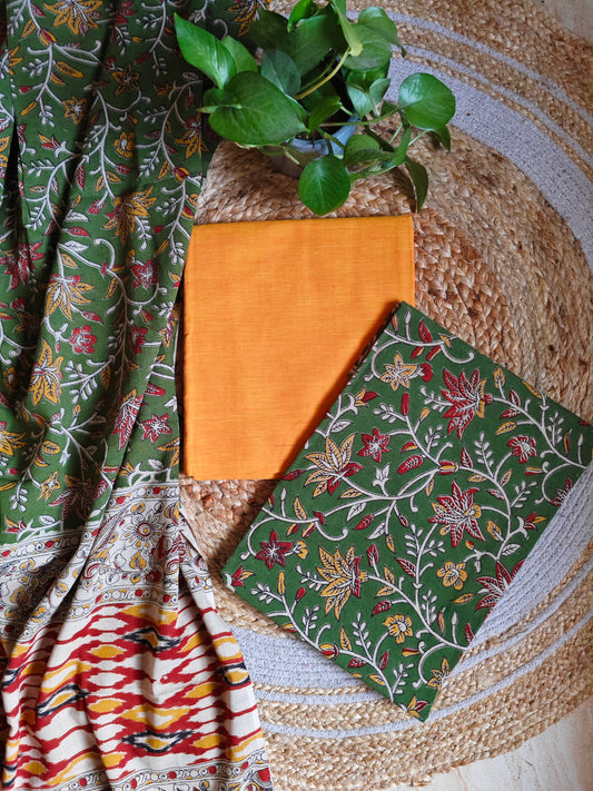 Unstitched Kalamkari Cotton Material