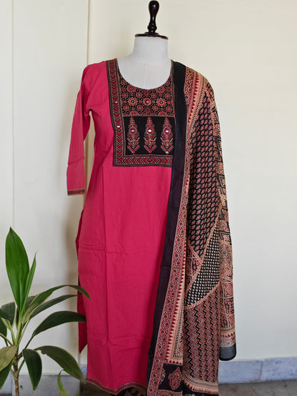 Ajrakh Cotton Salwar Set